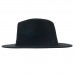Шляпа Федора с прямыми полями черного цвета
