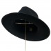Шляпа Федора с прямыми полями черного цвета