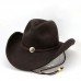 Коричневая ковбойская фетровая шляпа Брэнсон