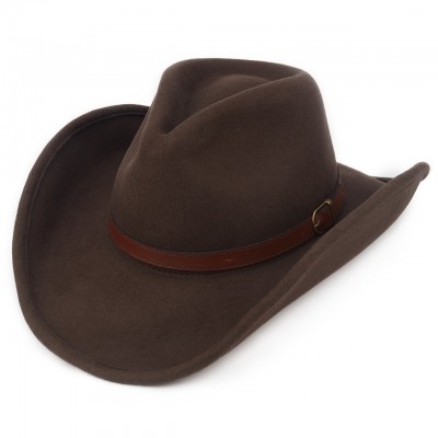 Коричневая шляпа Техас с большими полями