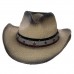 Шляпа ковбойская из твердой соломы