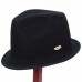 Чешская черная шляпа трилби Tonak с узкими полями