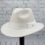 Шляпа Федора с лентой белая