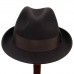 Fedora brown коричневая шляпа с узкими полями