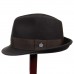 Fedora brown коричневая шляпа с узкими полями