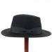  Шляпа федора с прямыми полями Цвет черный