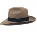 Шляпа Tonak American style бежевая с высокой тульей и необработанным краем