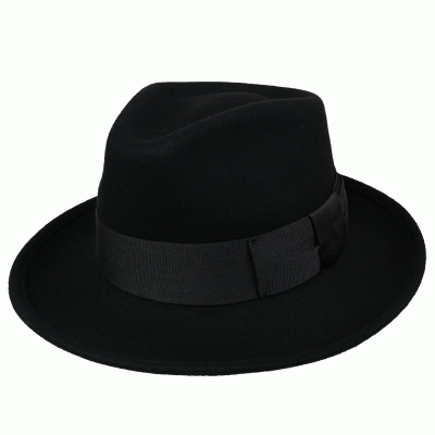 Шляпа Федора с бантом черного цвета