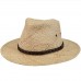 Шляпа Федора raffia с черным ремешком