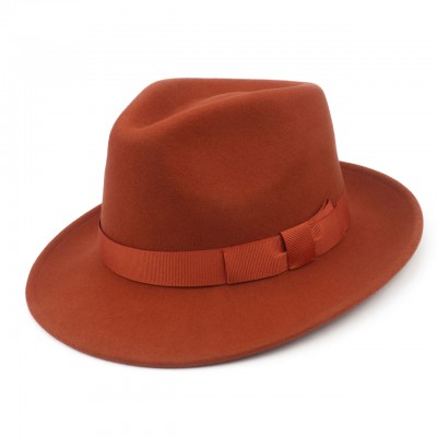 Оранжевая шляпа федора оранжевого цвета