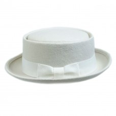 Шляпа порк-пай белая