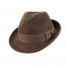 Шляпа Trilby Hat - Pecan коричневая в стиле Трилби