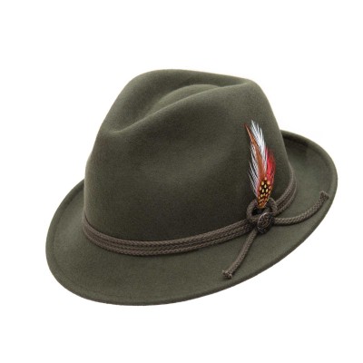 Шляпа цвета хаки в Баварском стиле 