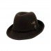 Тирольская коричневая шляпа фетровая с пером 