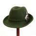Зеленая тирольская шляпа с пером