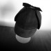Шапка Шерлока черного цвета утепленная из шерсти