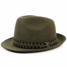 Шляпа Федора Лаваль оливкового цвета