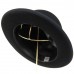 Шляпа котелок черного цвета с подкладкой в классическом стиле