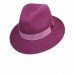Шляпа розовая Riff Fedora средние поля