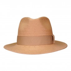 Светло-коричневая соломенная шляпа Федора