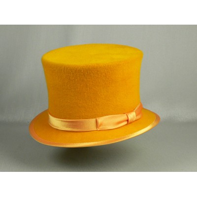 Шляпа Цилиндр желтого цвета